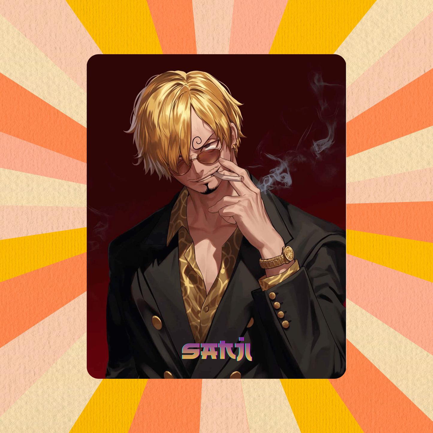 Sanji Smoking One Piece Fridge Magnet | Size 80mm * 100mm