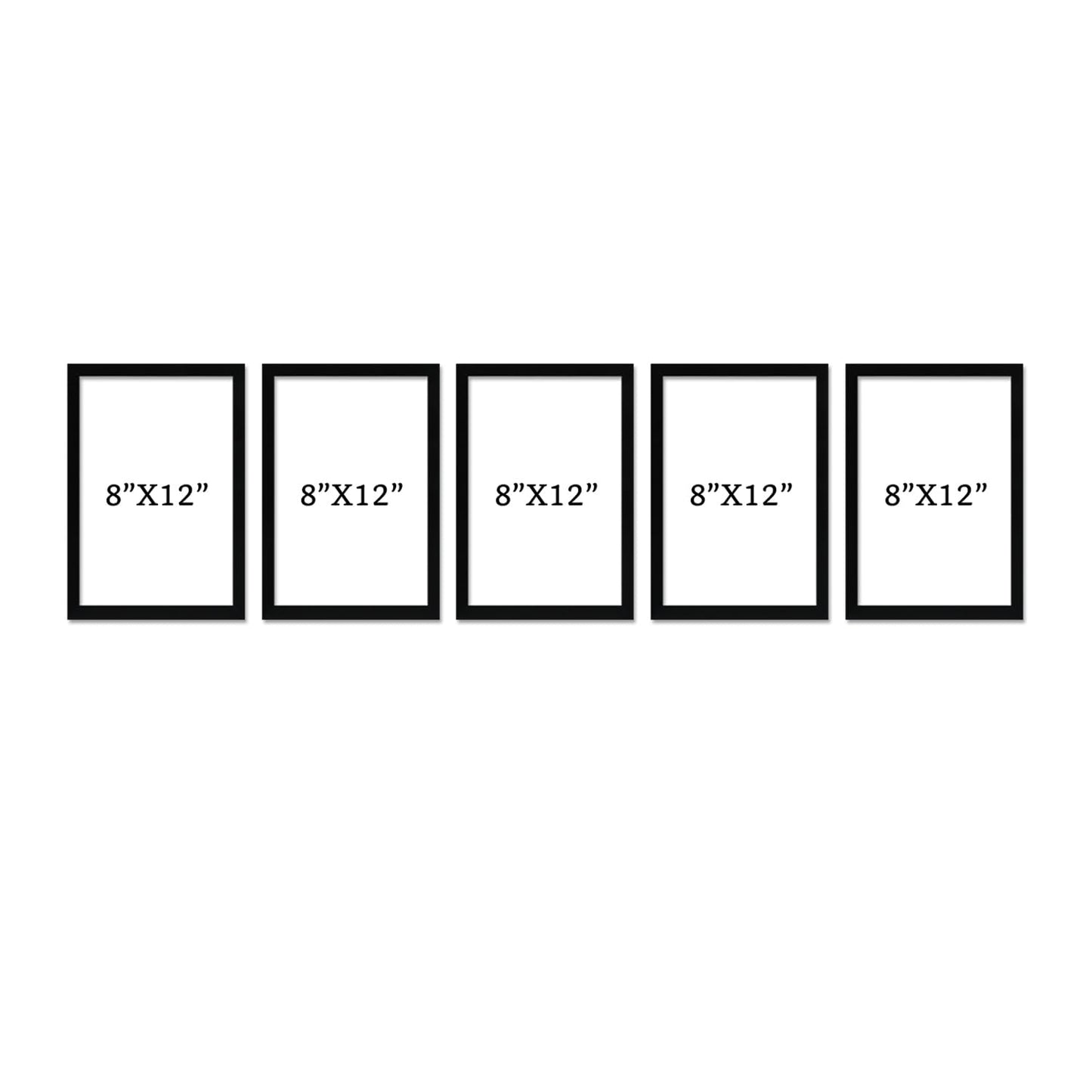 A4 Size Photo Frame Set of 5 | Wall Mount