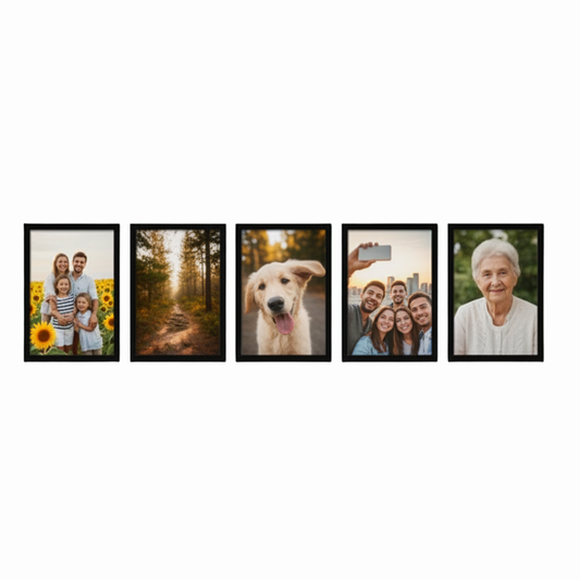 A4 Size Photo Frame Set of 5 | Wall Mount