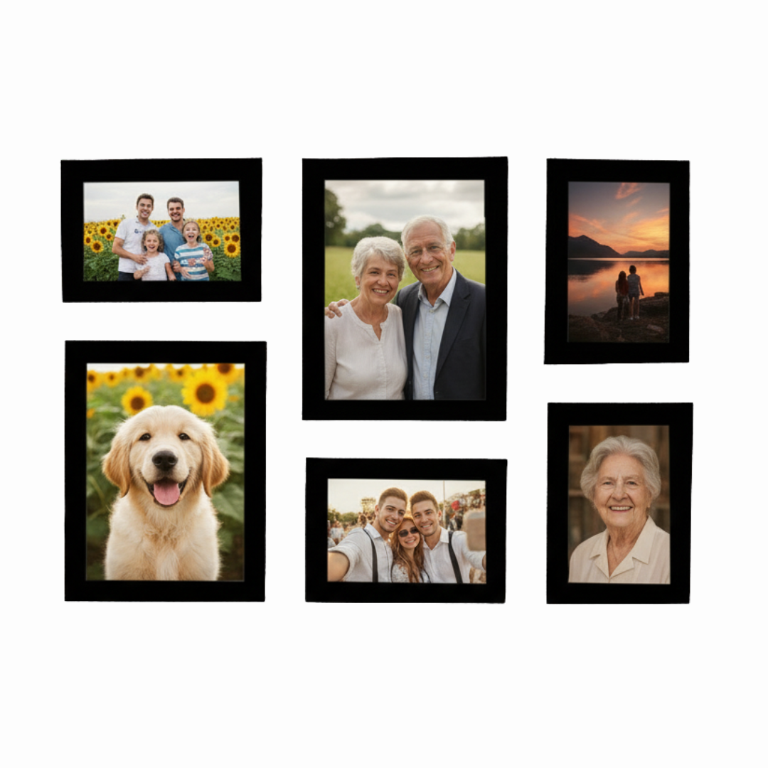 Collage Photo Frames | Set of 6 | Wall Hanging