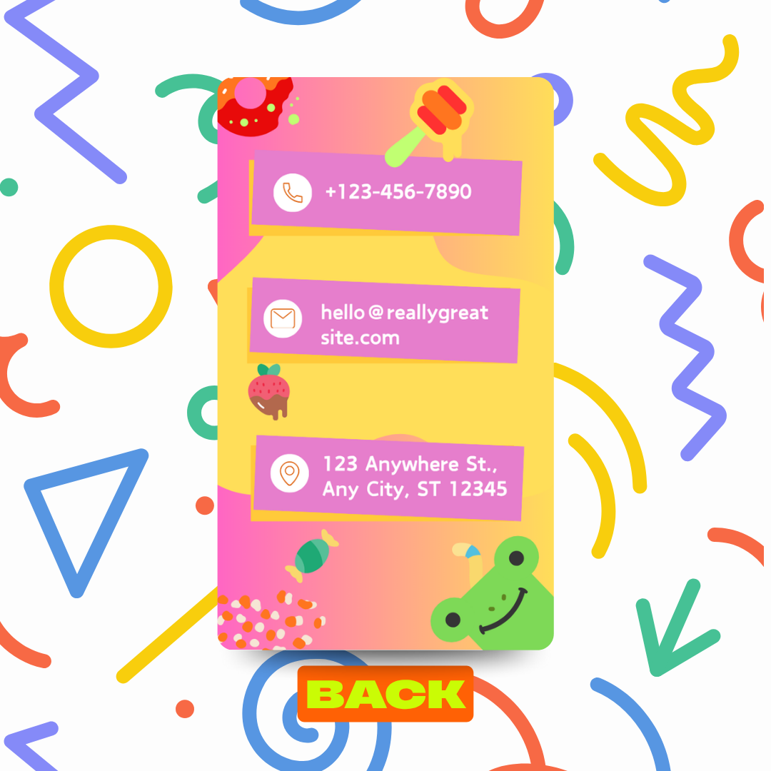 Kids Bag Tags | Designer ID Cards for Kids | Gradient Colour