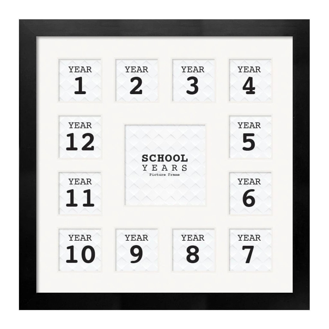 Square School Years Collage Photo Frame | School Memories Edition