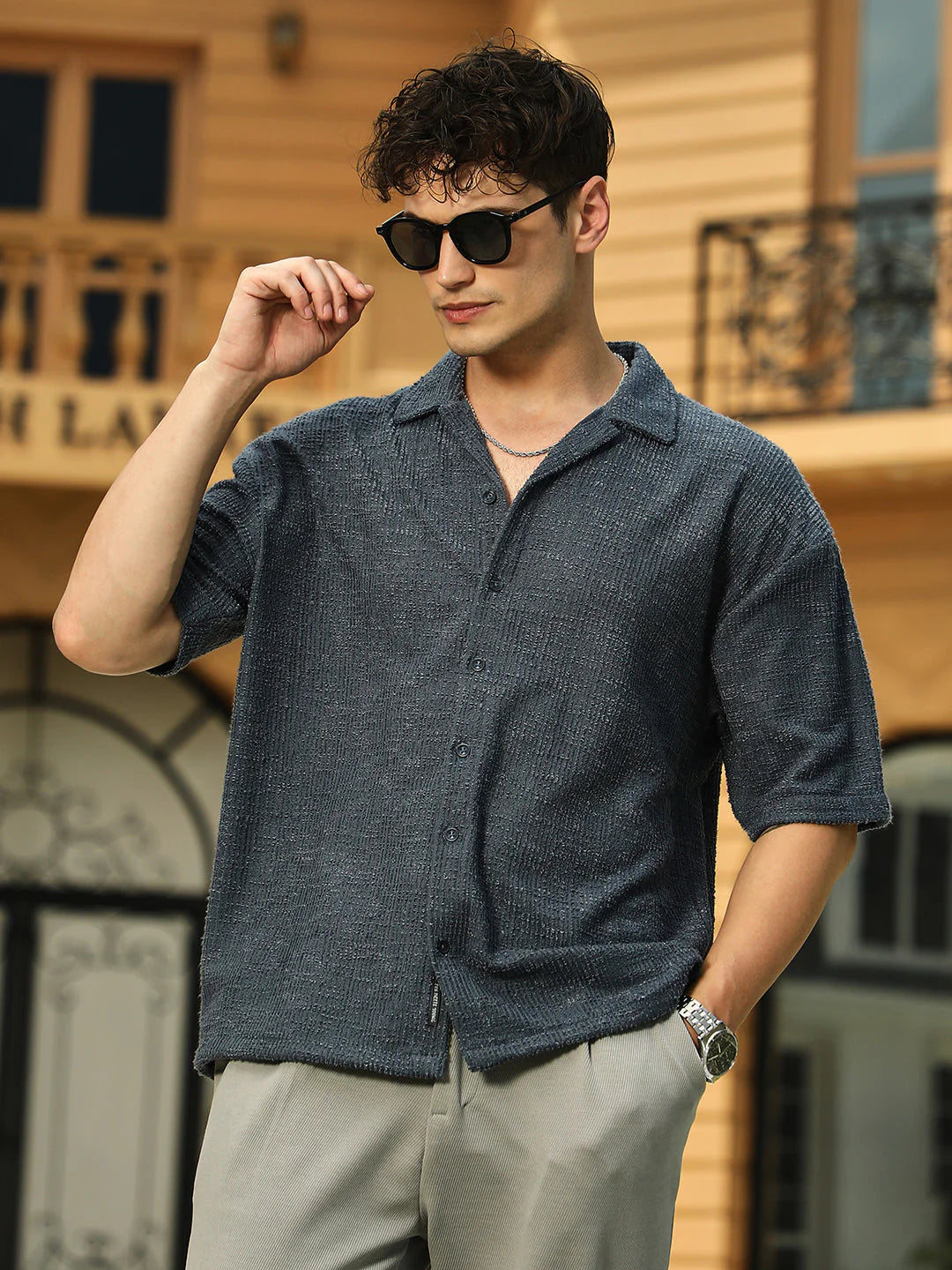 Grey Over Sized Shirt