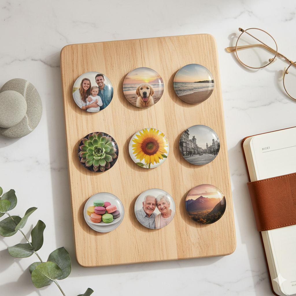 Round Shaped Fridge Magnet | Size 70mm