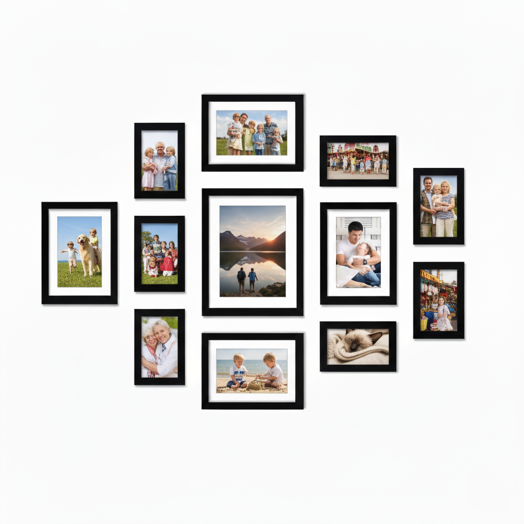 Photo Frame Set Of 12 |Frame For Home And Office Decoration | Rectangular, Wall Mount