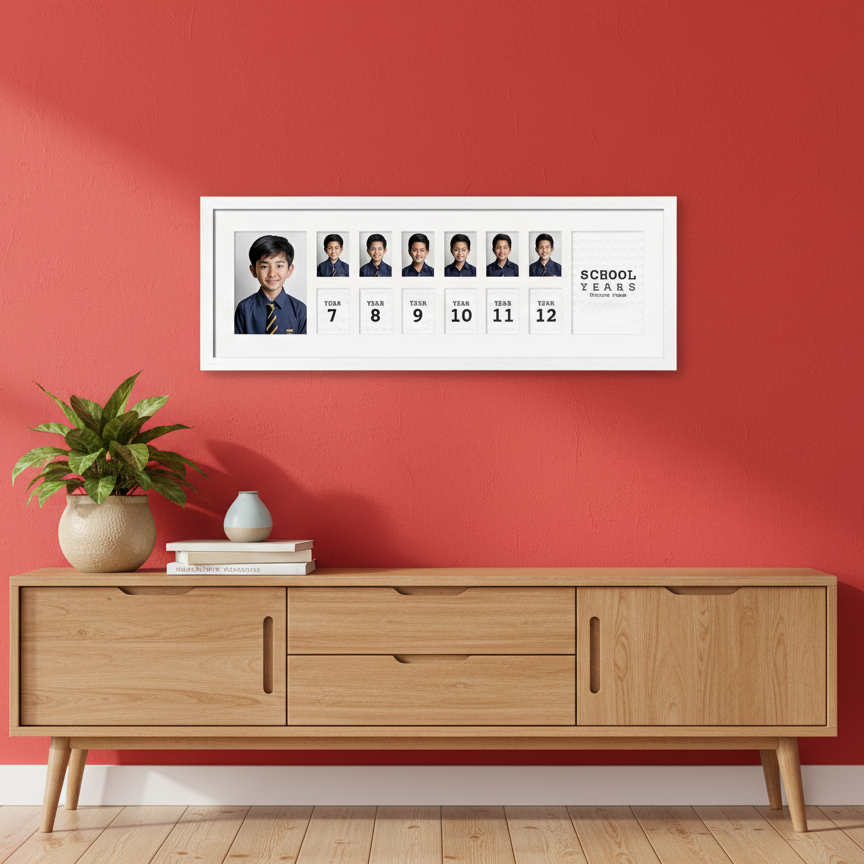 Long School Years Collage Photo Frame | School Memories Edition