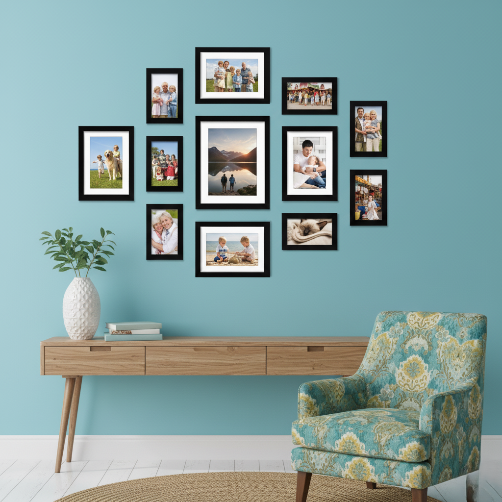 Photo Frame Set Of 12 |Frame For Home And Office Decoration | Rectangular, Wall Mount