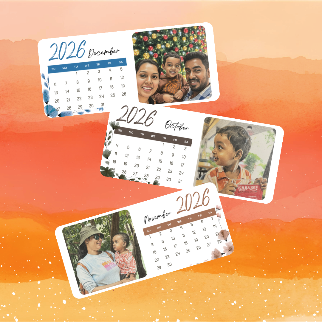 Personalized Sketch Calendar 2026 | A Year Full of Your Memories