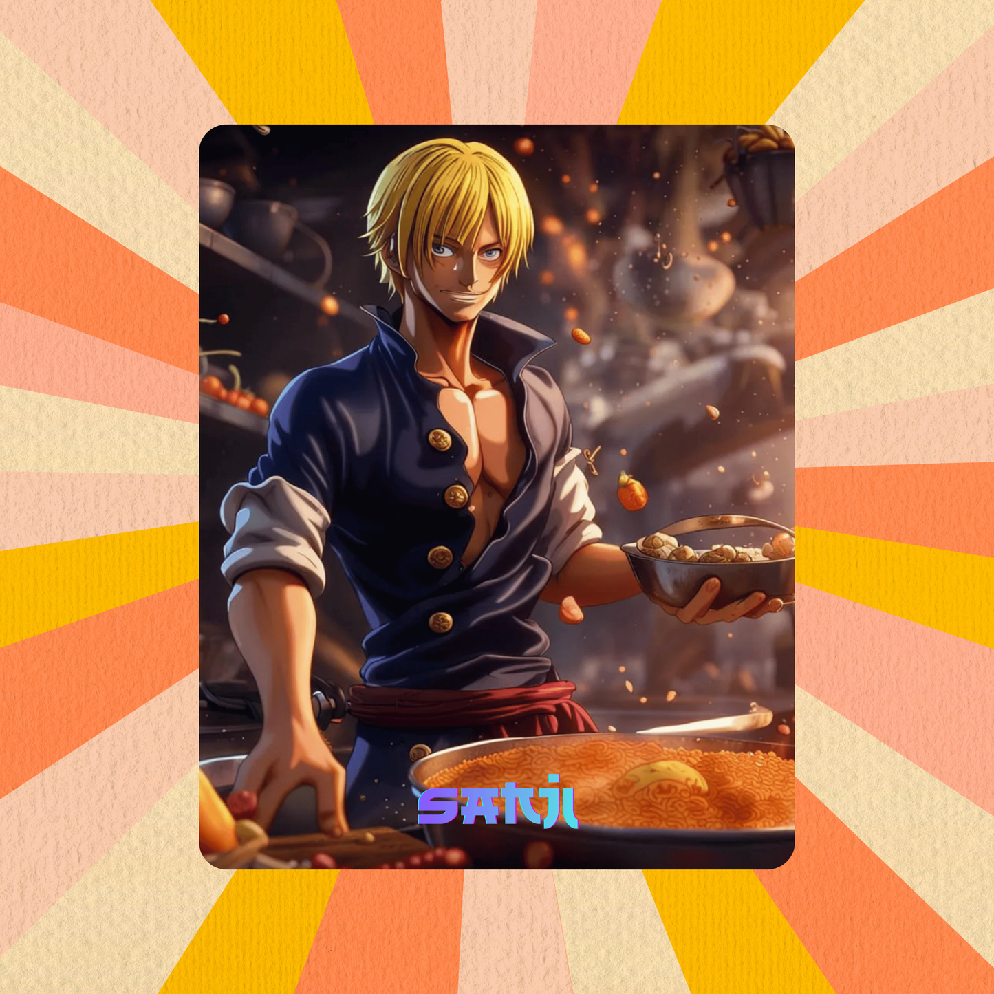 Sanji Cooking One Piece Fridge Magnet | Size 80mm * 100mm