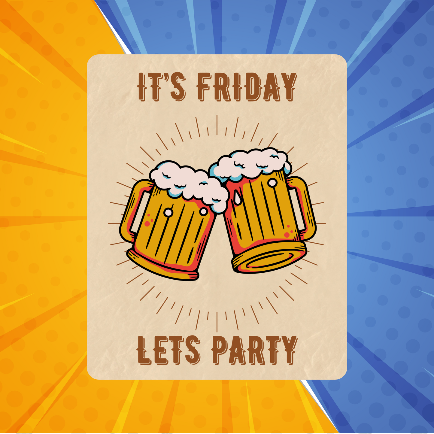 Its's Friday Fridge Magnet | Size 80mm * 100mm