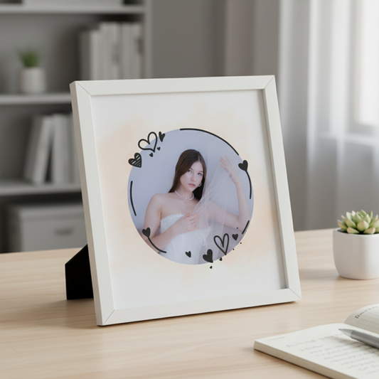 Personalized Self Love Frames Beige Design | White Frame