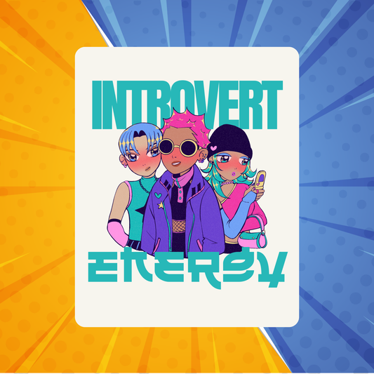 Introvert Energy Fridge Magnet | Size 80mm * 100m