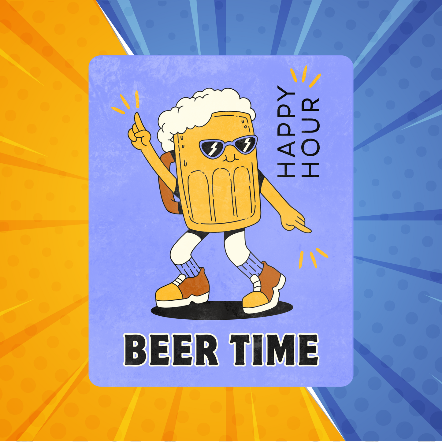 Happy Hour Fridge Magnet | Size 80mm * 100mm