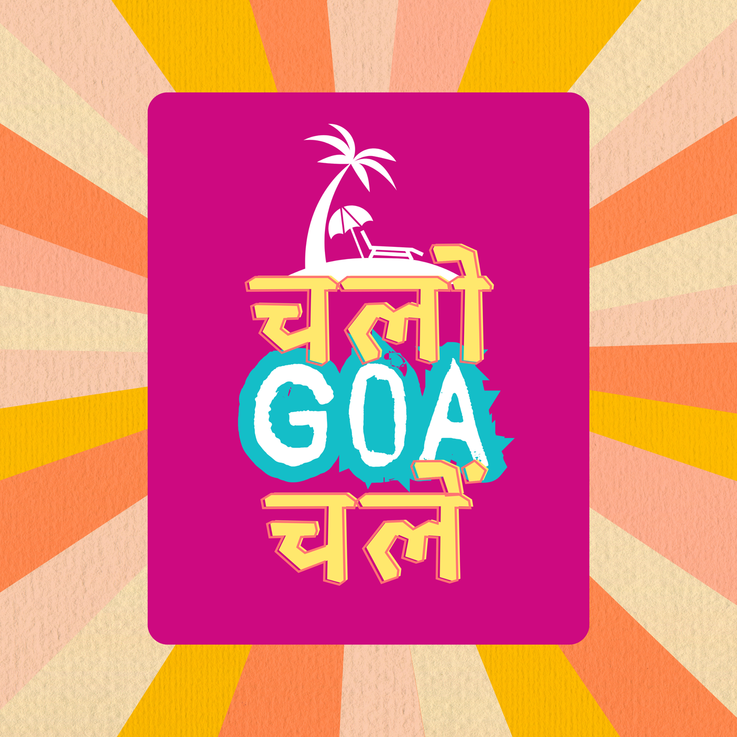 Let's Go...Goa Fridge Magnet | Size 80mm * 100m