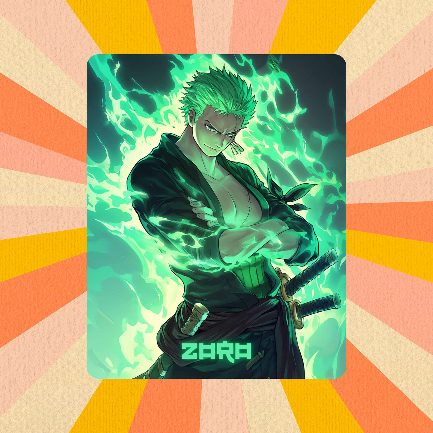 Zoro One Piece Fridge Magnet | Size 80mm * 100mm