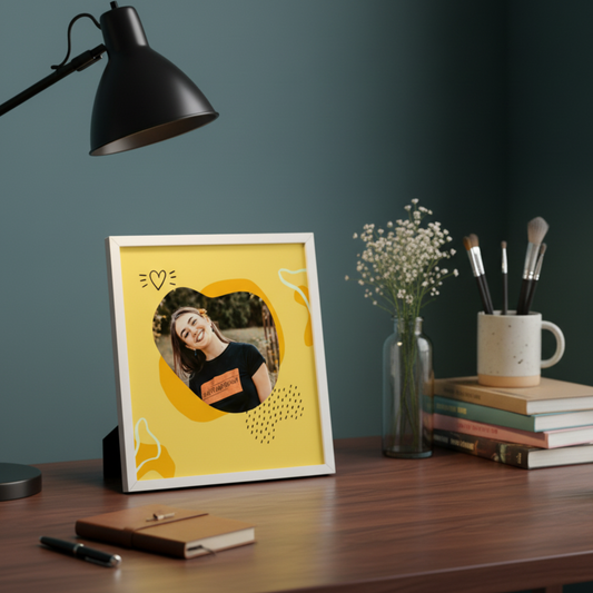 Personalized Self Love Frames Yellow Design | White Frame