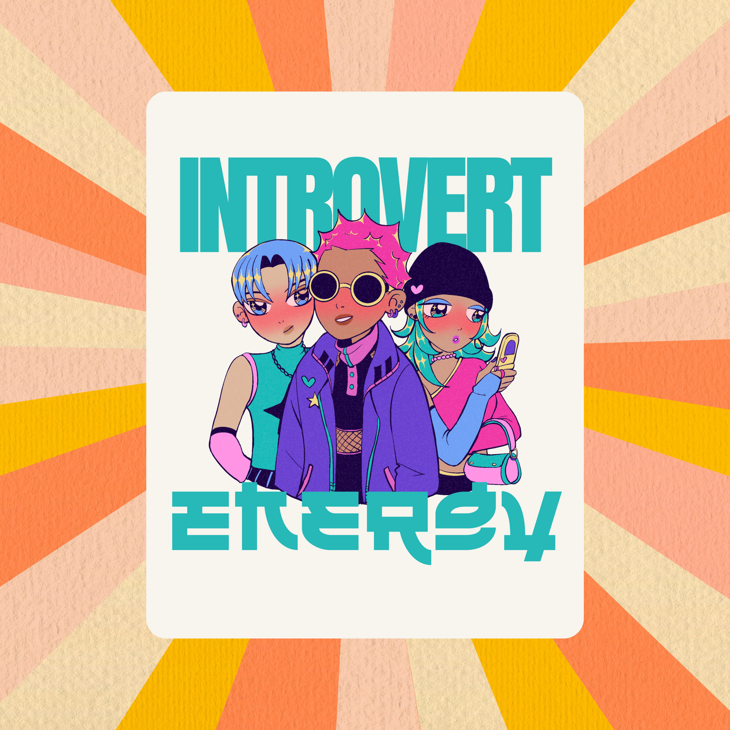 Introvert Energy Fridge Magnet | Size 80mm * 100m