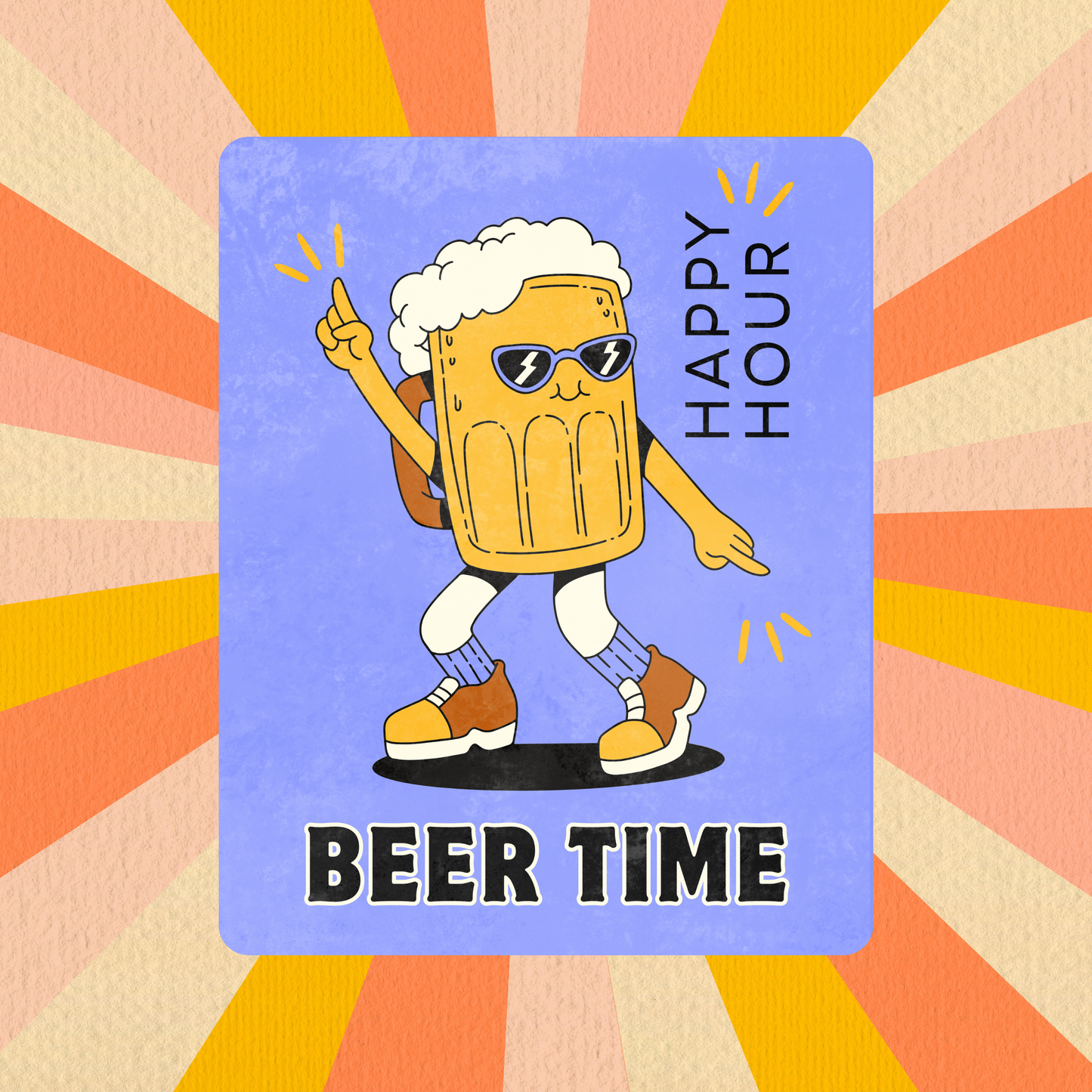 Happy Hour Fridge Magnet | Size 80mm * 100mm