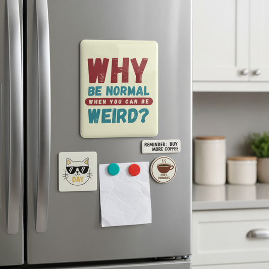 Why Weird Fridge Magnet | Size 80mm * 100m
