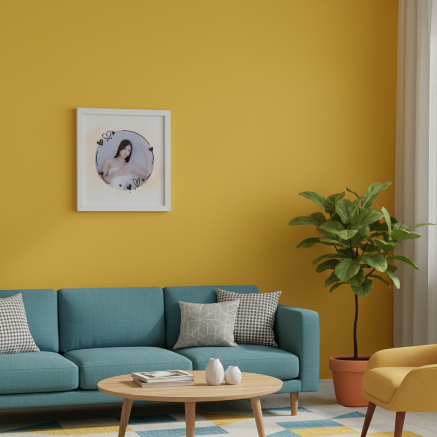 Personalized Self Love Frames Beige Design | White Frame