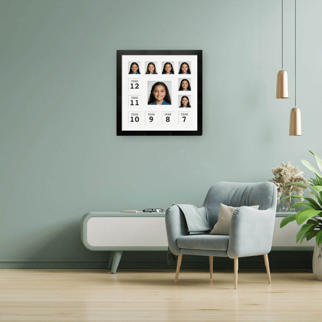 Square School Years Collage Photo Frame | School Memories Edition