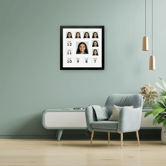 Square School Years Collage Photo Frame | School Memories Edition
