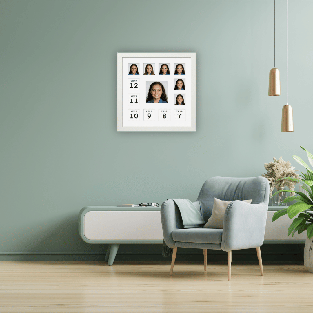 Square School Years Collage Photo Frame | School Memories Edition
