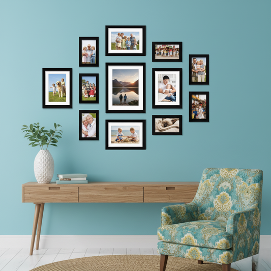 Photo Frame Set Of 12 |Frame For Home And Office Decoration | Rectangular, Wall Mount