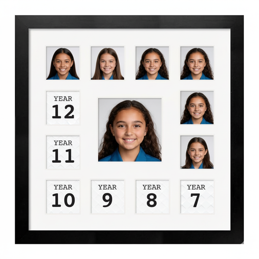 Square School Years Collage Photo Frame | School Memories Edition