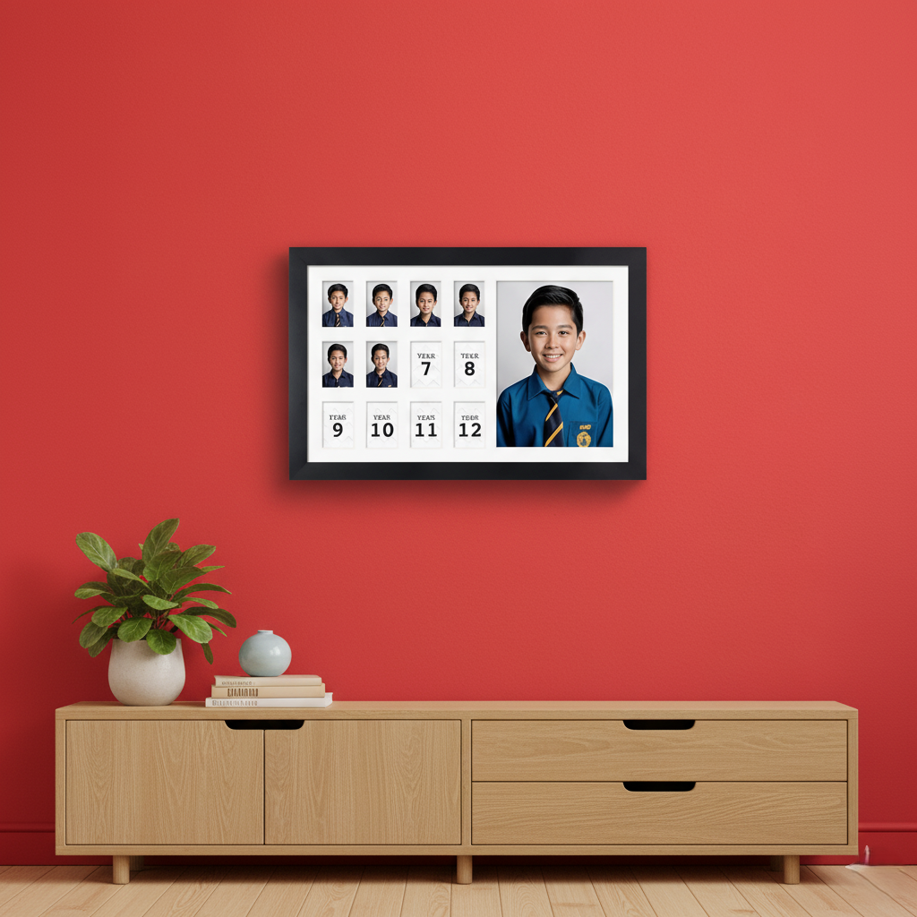 Horizontal School Years Collage Photo Frame Frame | School Memories Edition