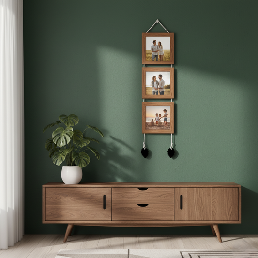 Stylish Wall Hanging Picture Frame Set | 6"*6" Square Frame