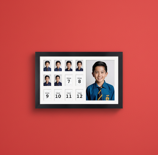 Horizontal School Years Collage Photo Frame Frame | School Memories Edition