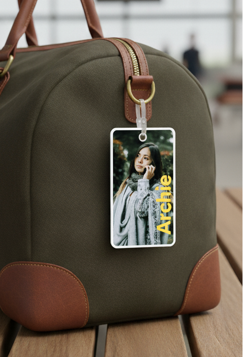 Luggage Tags, Bag Tags, Suitcase Tags | Personalized Printed PVC Card with Silicon Band