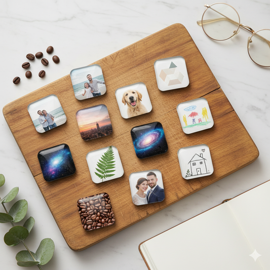 Metal Square Fridge Magnet | Size 50mm