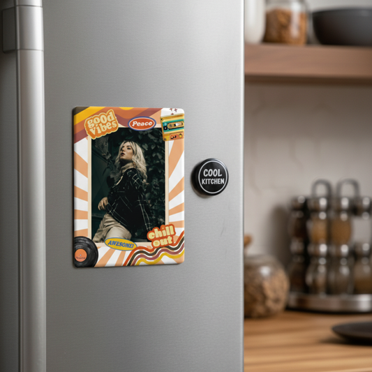 Good Vibe Portrait Fridge Magnet | Size 80mm * 100mm