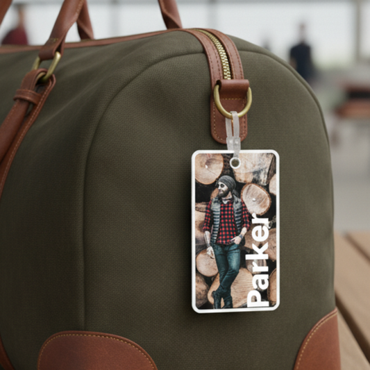 Luggage Tags, Bag Tags, Suitcase Tags | Personalized Printed PVC Card with Silicon Band