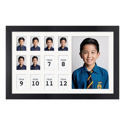 Horizontal School Years Collage Photo Frame Frame | School Memories Edition
