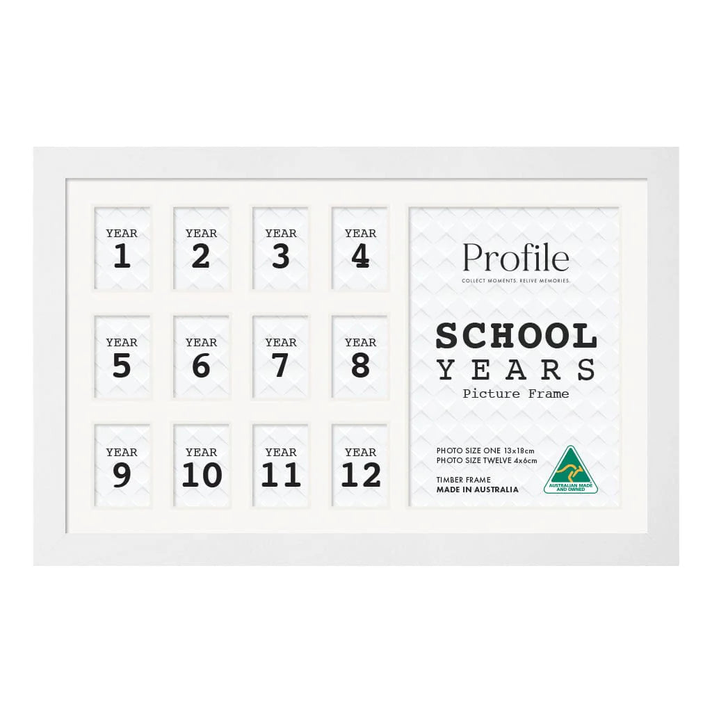 Horizontal School Years Collage Photo Frame Frame | School Memories Edition