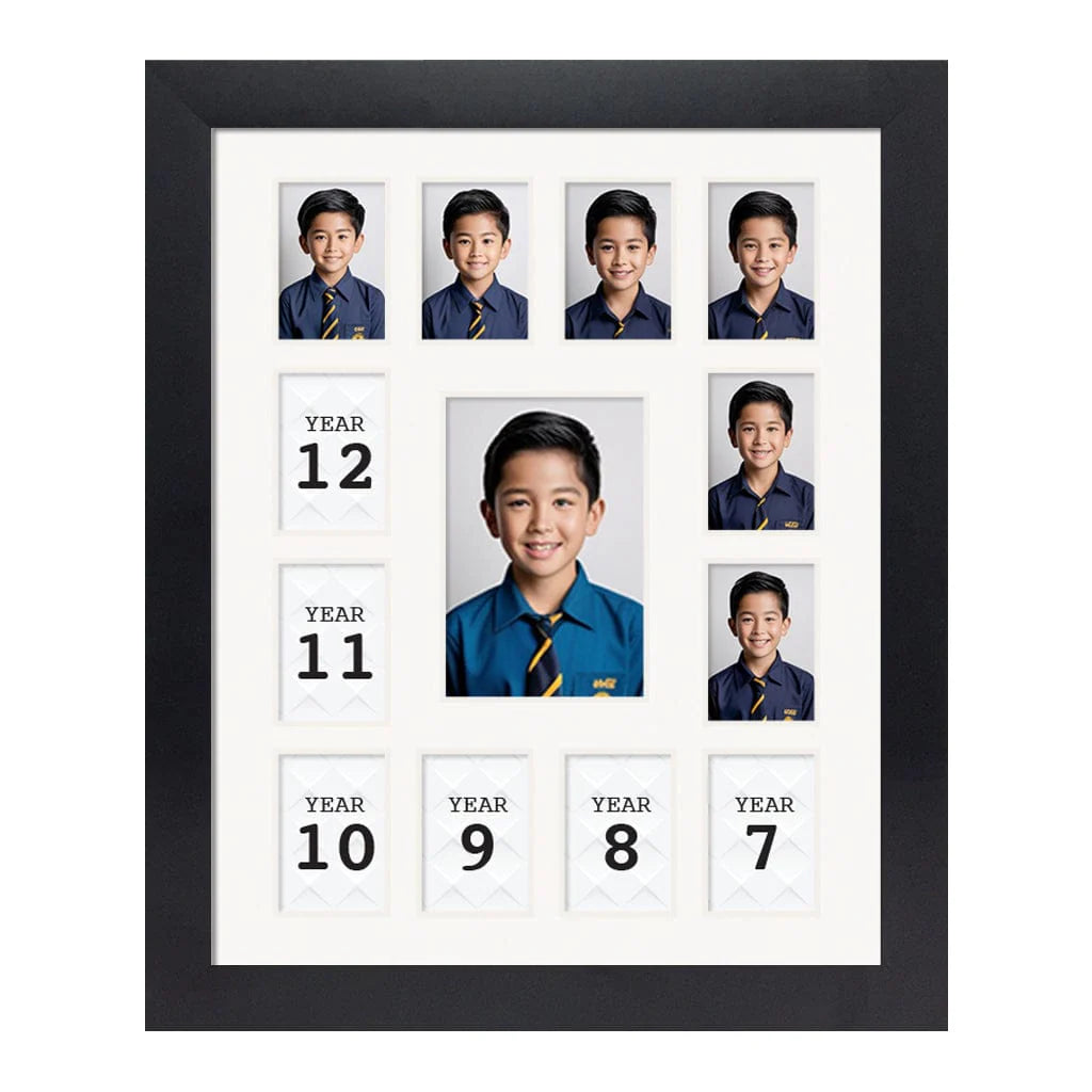 Vertical School Years Collage Photo Frame Frame | School Memories Edition.