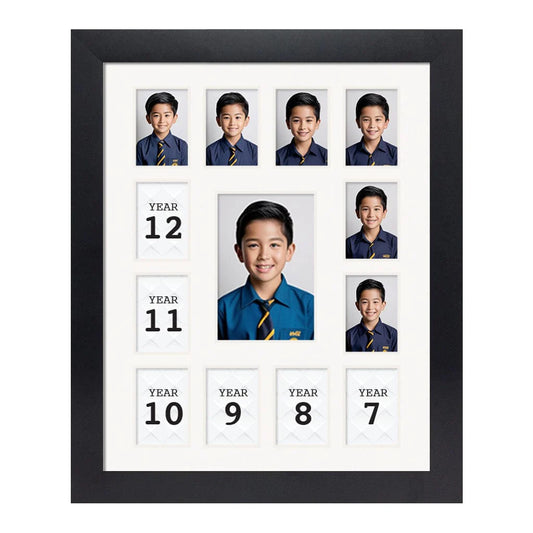 Vertical School Years Collage Photo Frame Frame | School Memories Edition.