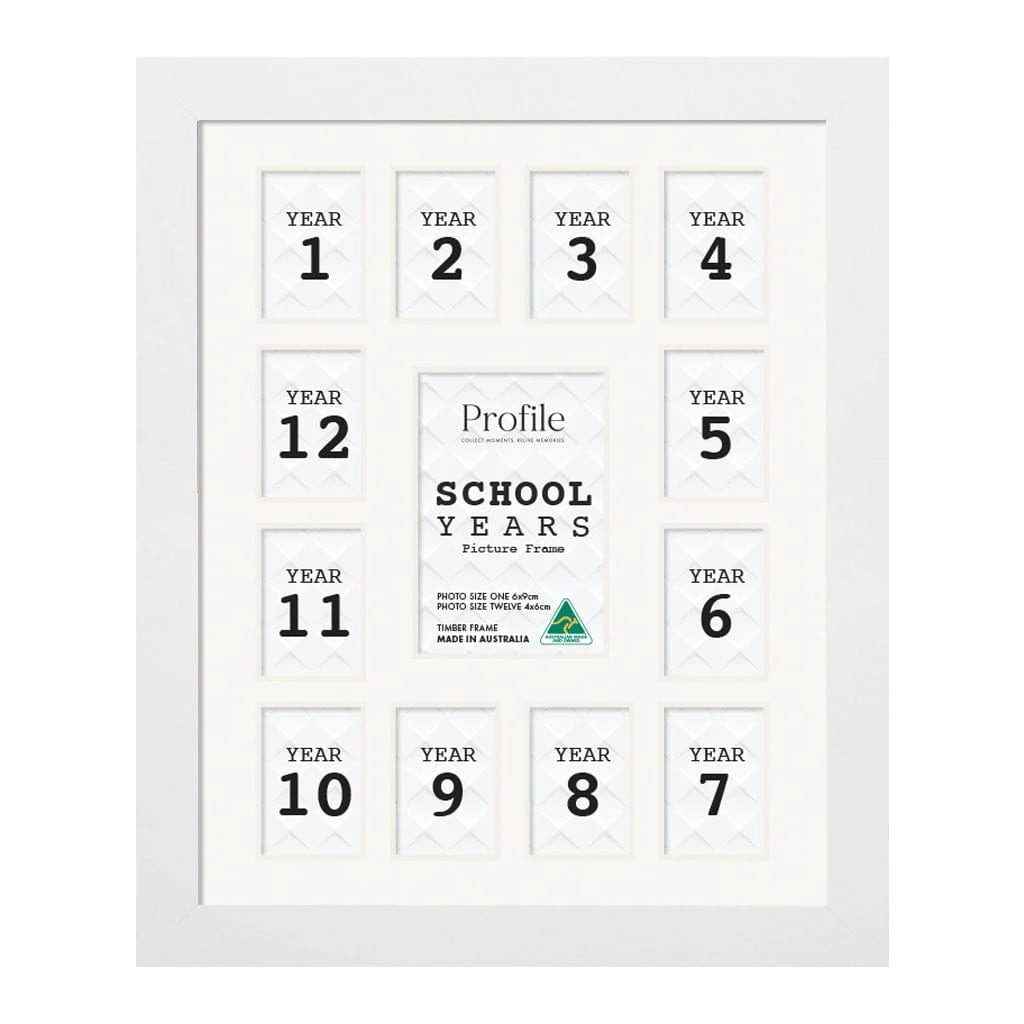 Vertical School Years Collage Photo Frame Frame | School Memories Edition.